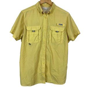 Columbia PFG Professional Fishing Gear Vented Short Sleeve Button Down Shirt  M